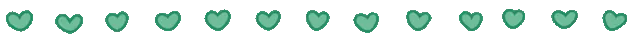 green hearts divider