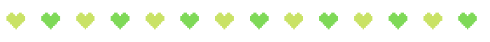 green hearts divider