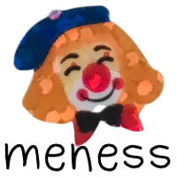 orange-haired clown as the events blog button