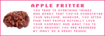 I'm an apple fritter, click to take the quiz