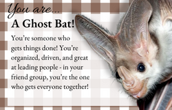 I'm a Ghost bat, click to take the quiz