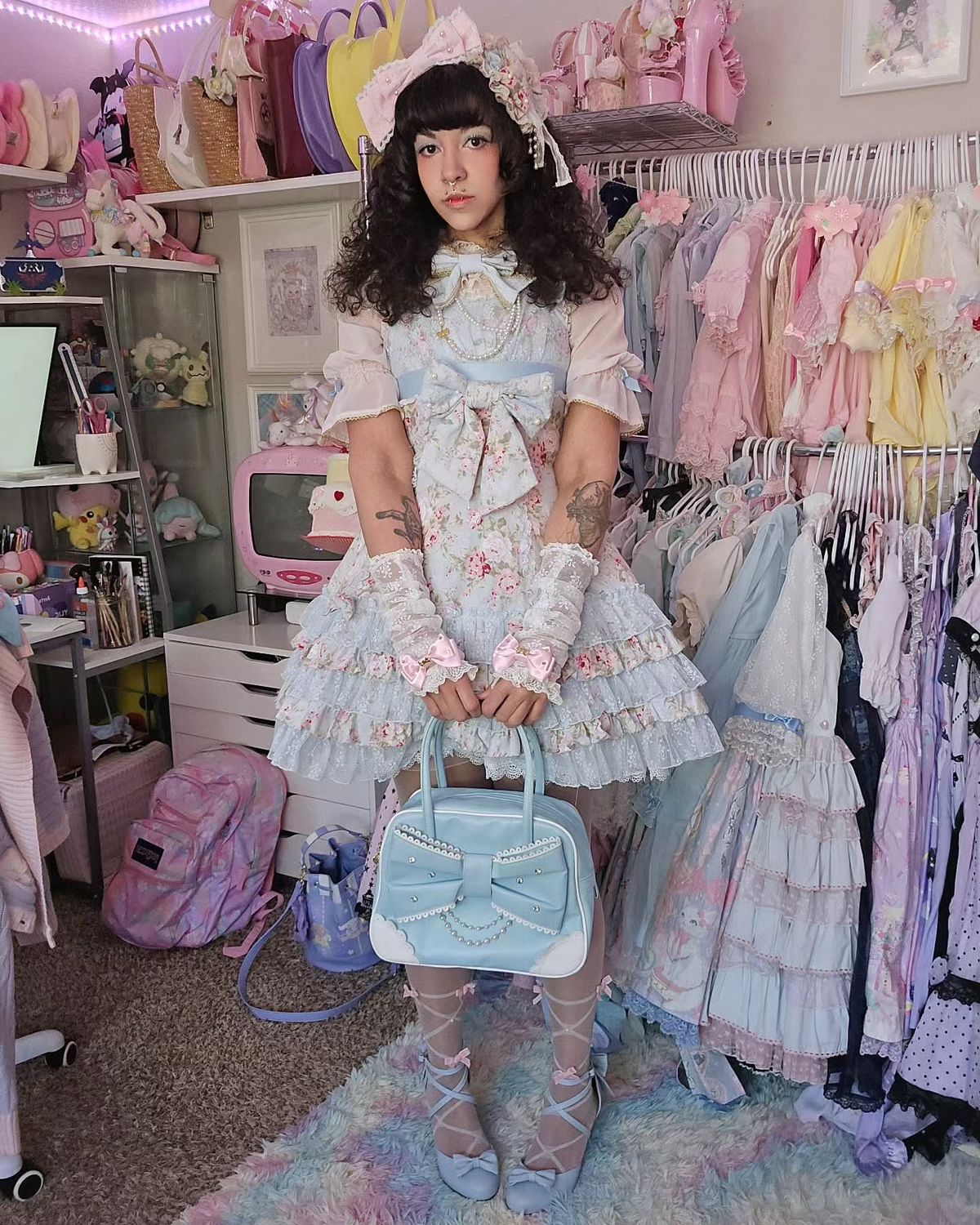 A sweet Lolita wearing all sax