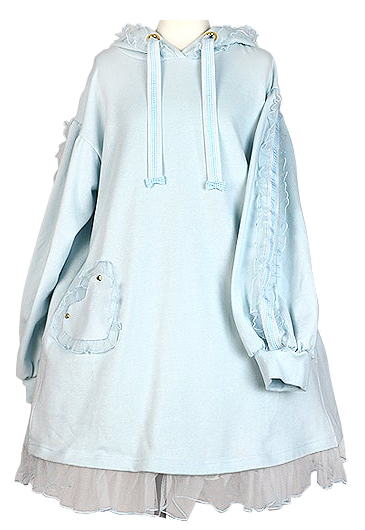 Light blue hoodie dress