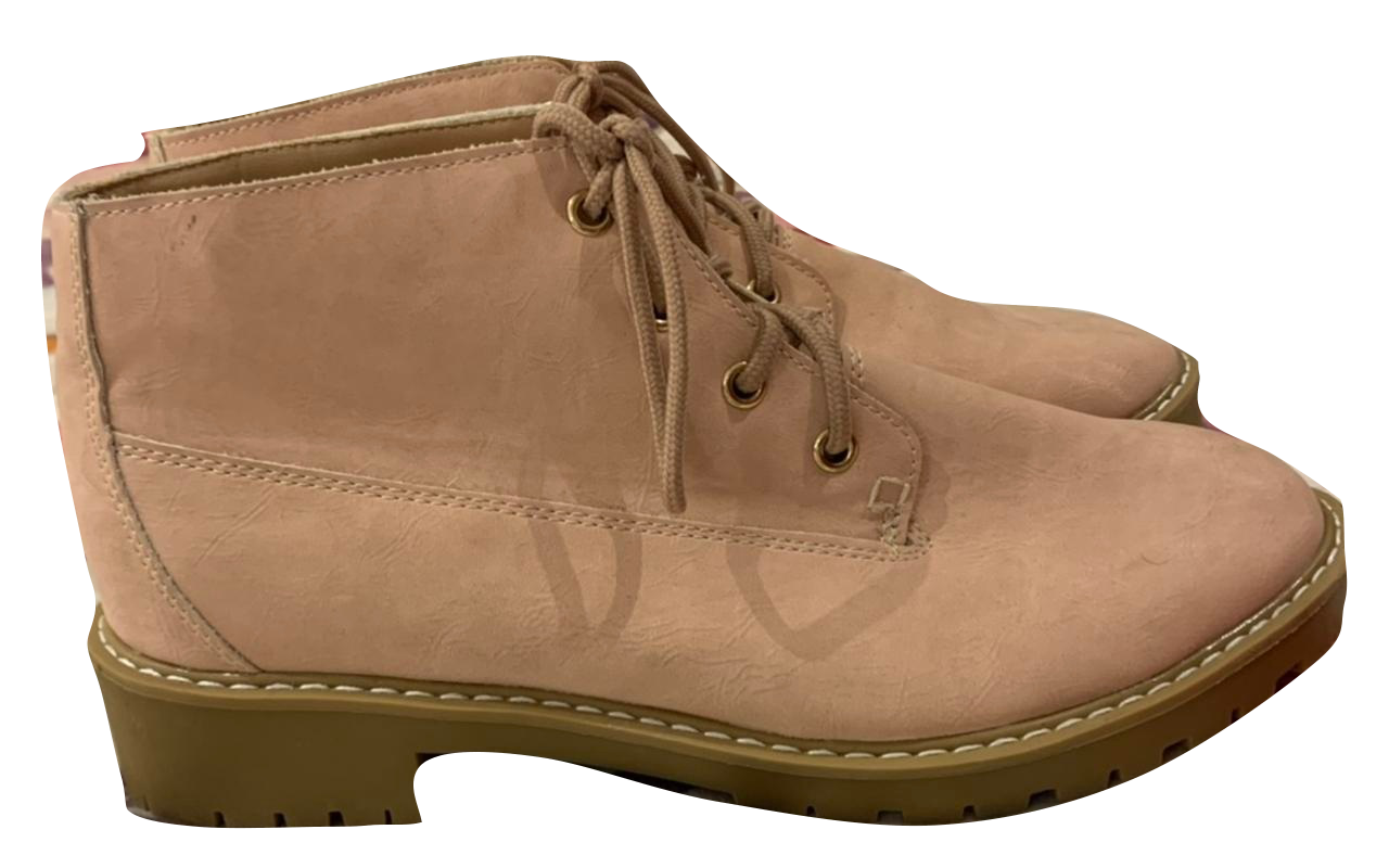salmon pink boots